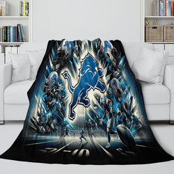 Detroit Lions Blanket Flannel Fleece Throw (Online Order Only)