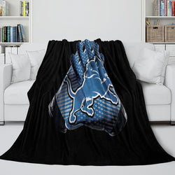 Detroit Lions Blanket Flannel Fleece Throw Room Decoration (Online Order Only)