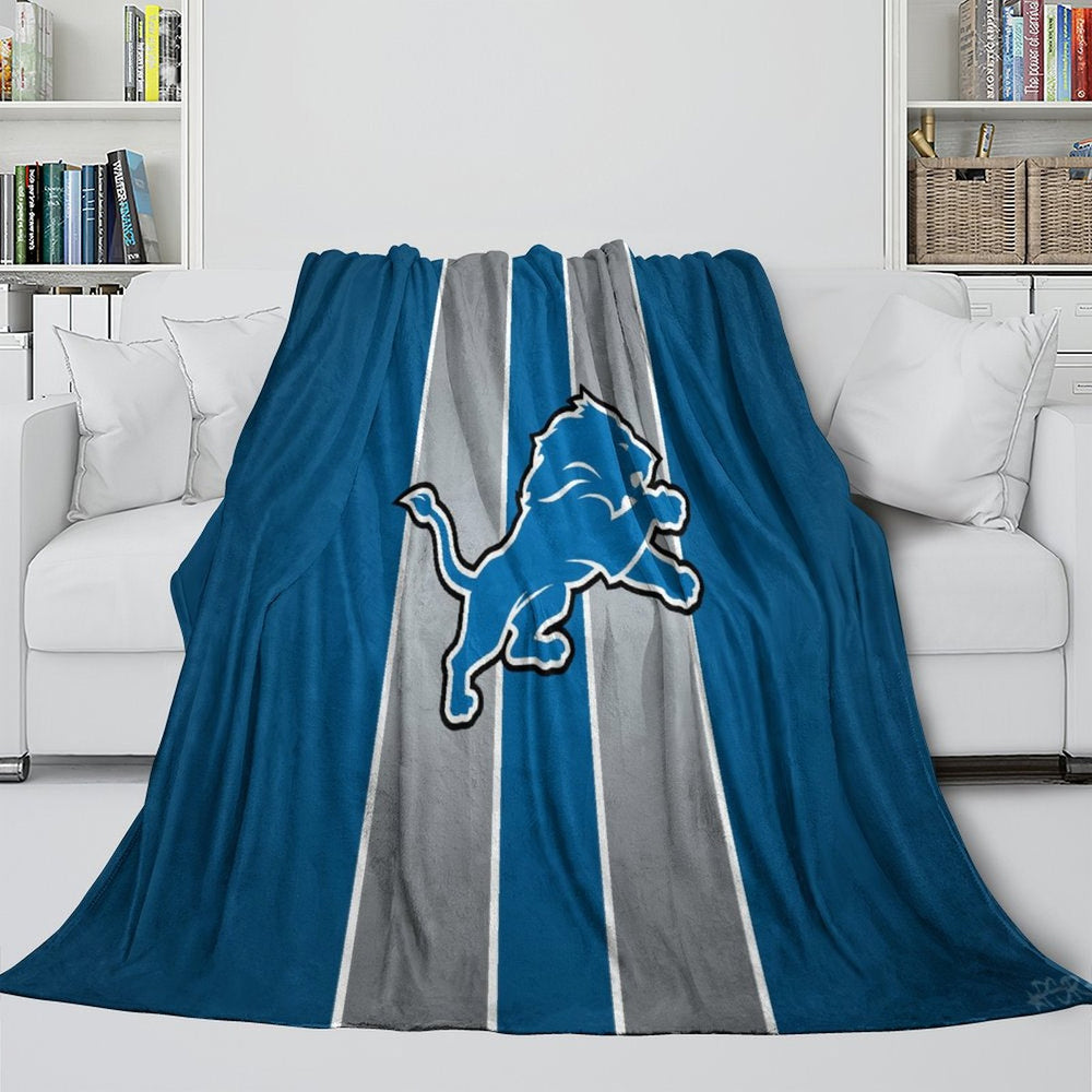 Detroit Lions Blanket Flannel Fleece Throw Room Decoration (Online Order Only)