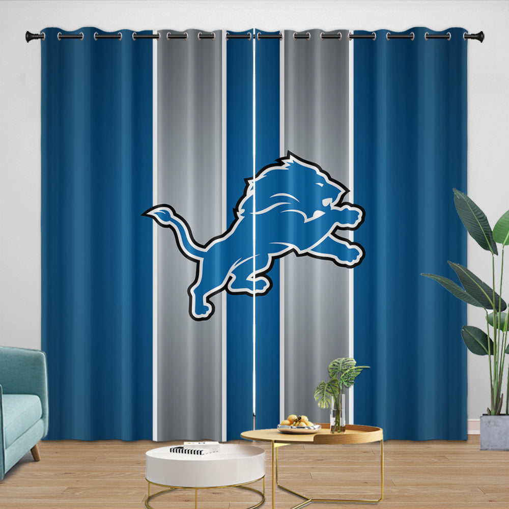 Detroit Lions Curtains Blackout Window Drapes (ONLINE ORDER ONLY)