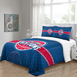 Detroit Pistons Bedding Set Duvet Cover Without Filler (Online Order Only)