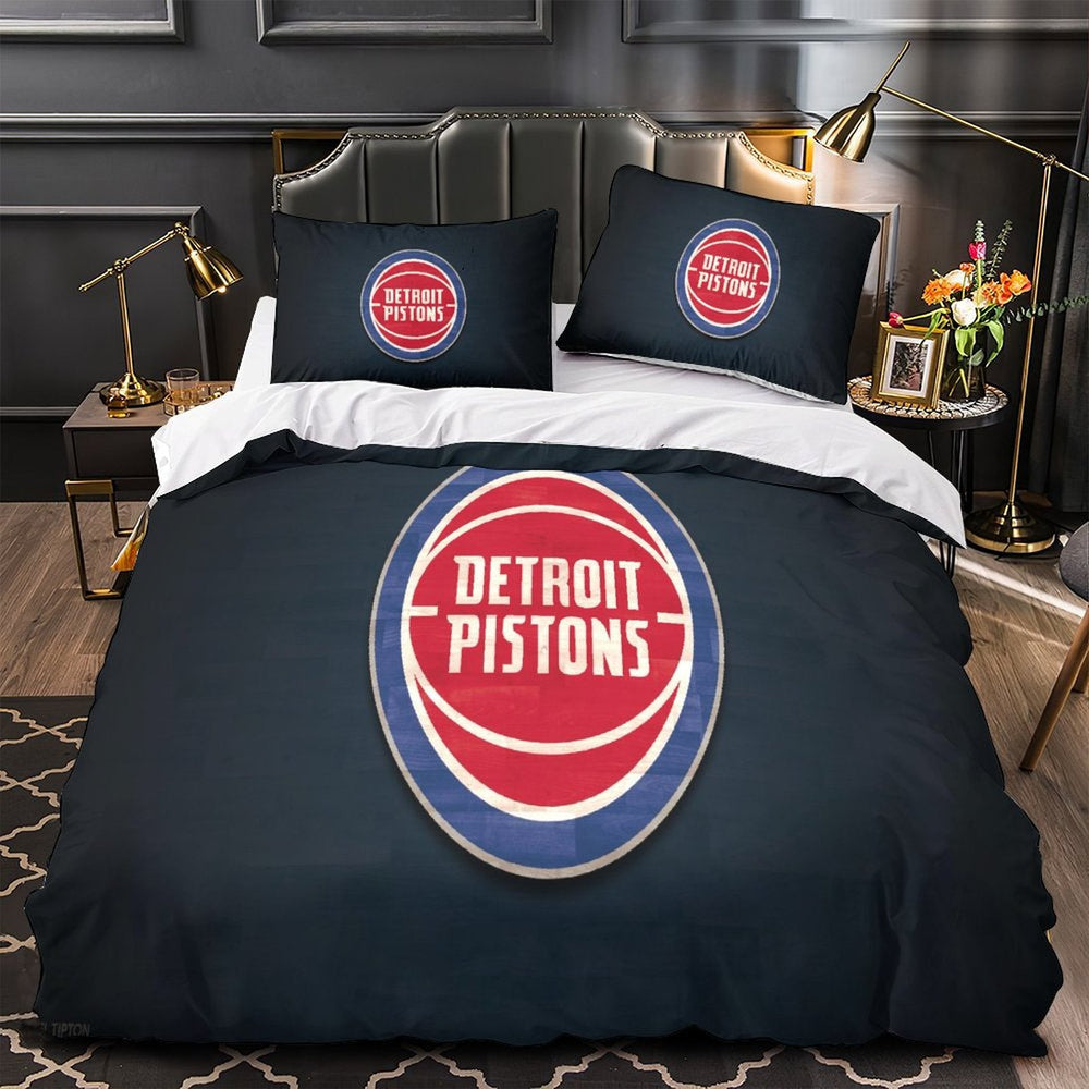 Detroit Pistons Bedding Set Duvet Cover Without Filler (Online Order Only)