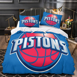 Detroit Pistons Bedding Set Duvet Cover Without Filler (Online Order Only)