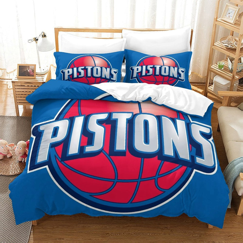Detroit Pistons Bedding Set Duvet Cover Without Filler (Online Order Only)