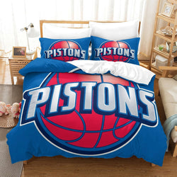 Detroit Pistons Bedding Set Duvet Cover Without Filler (Online Order Only)