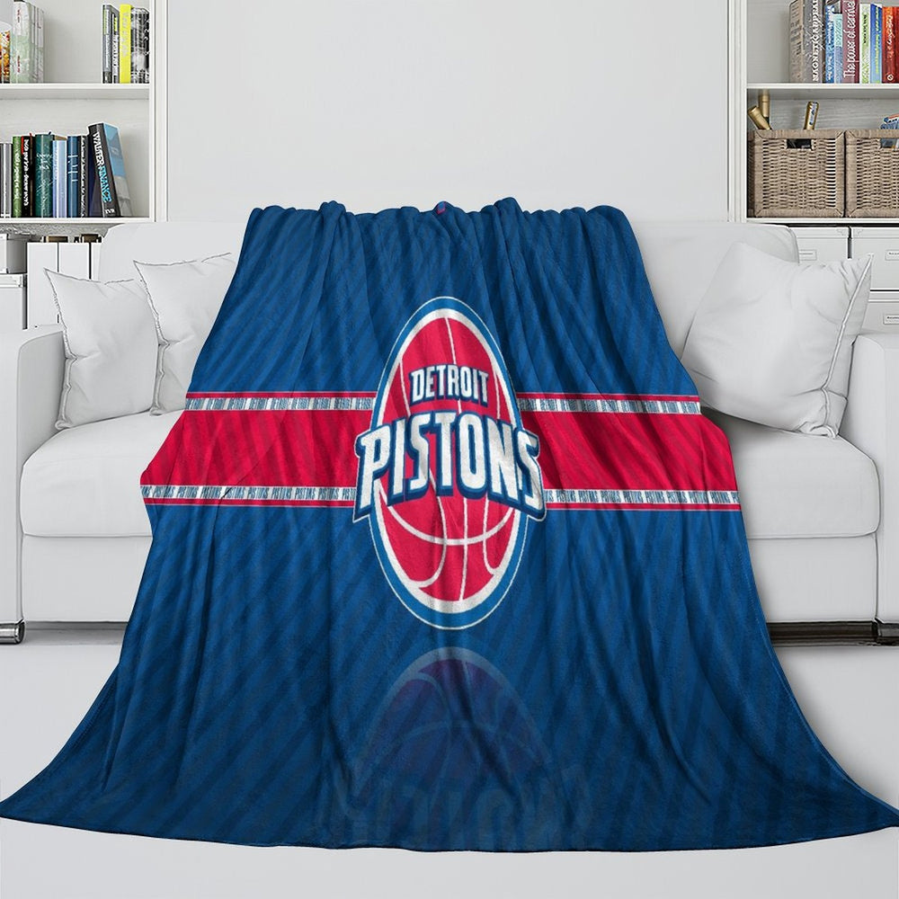 Detroit Pistons Blanket Flannel Fleece Throw Room Decoration (Online Order Only)