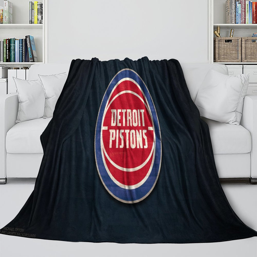 Detroit Pistons Blanket Flannel Fleece Throw Room Decoration (Online Order Only)