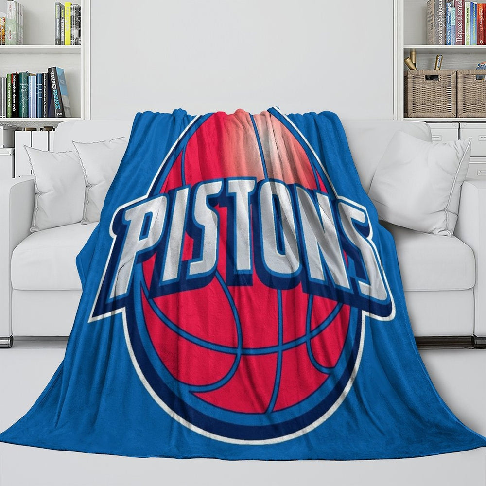 Detroit Pistons Blanket Flannel Fleece Throw Room Decoration (Online Order Only)