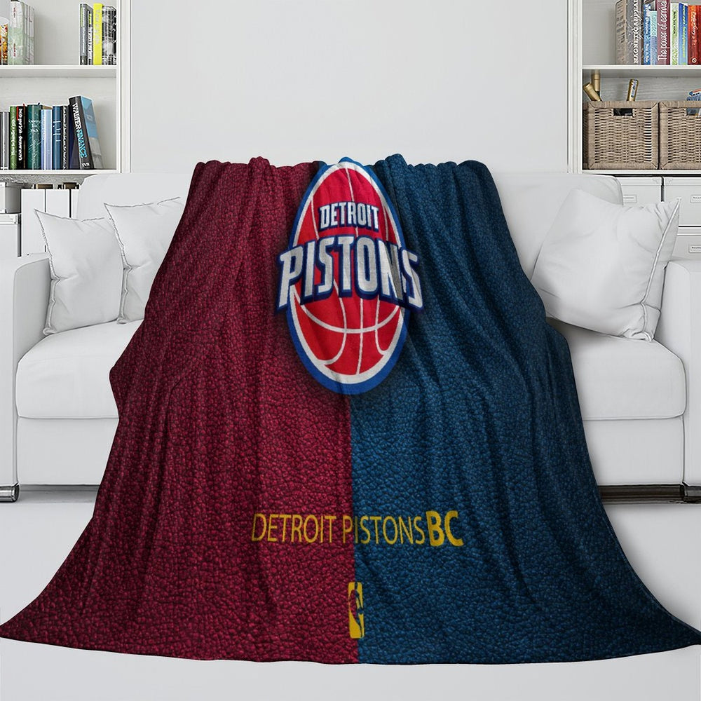 Detroit Pistons Blanket Flannel Fleece Throw Room Decoration (Online Order Only)