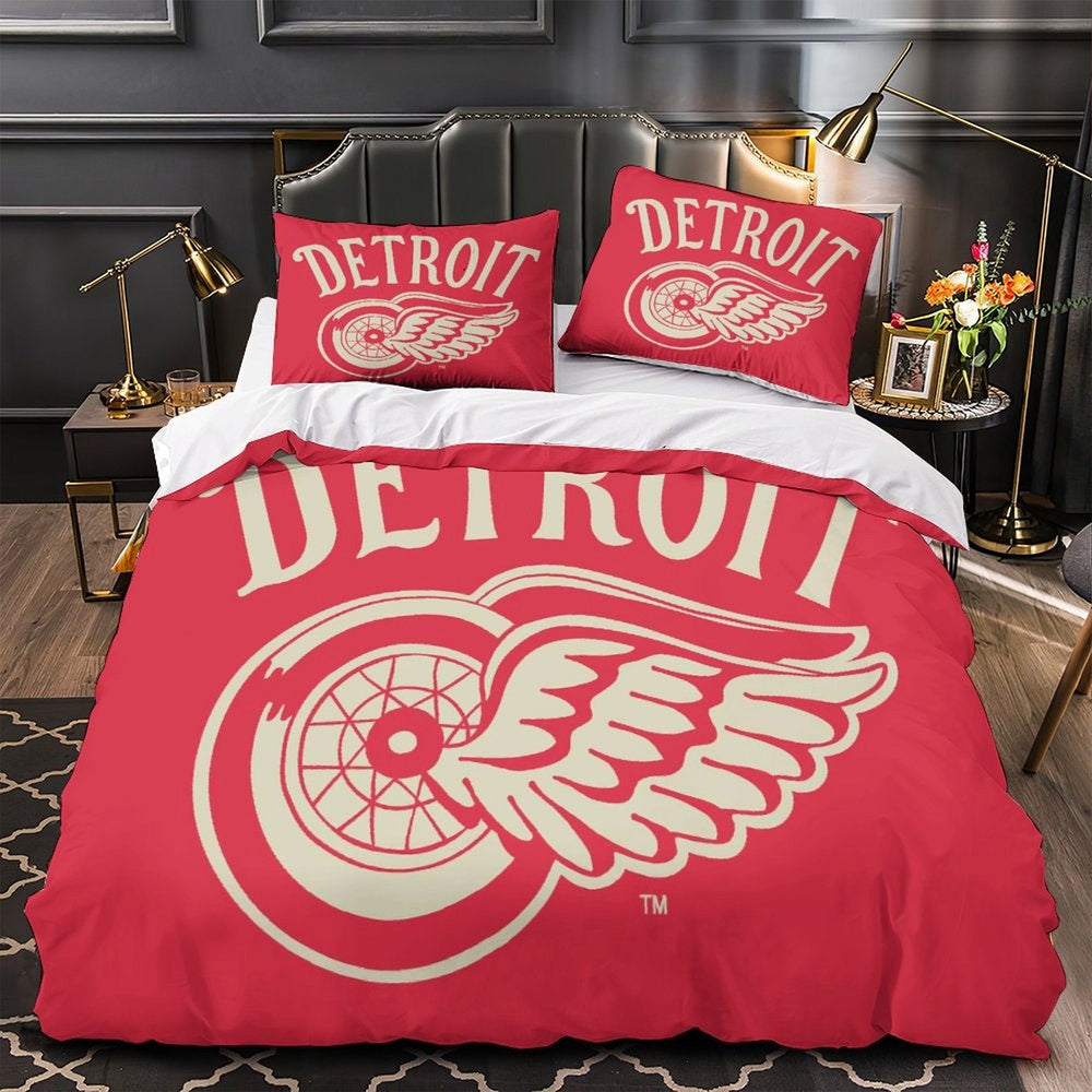 Detroit Red Wings Bedding Set Quilt Duvet Cover Without Filler (Online Order Only)