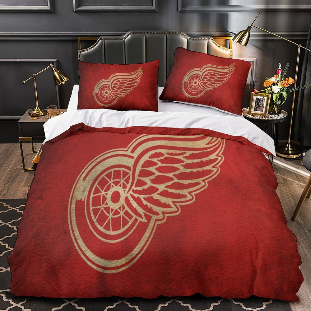 Detroit Red Wings Bedding Set Quilt Duvet Cover Without Filler (Online Order Only)
