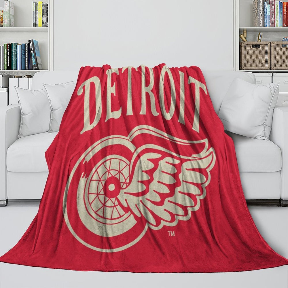 Detroit Red Wings Blanket Flannel Throw Kids Room Decoration (Online Order Only)
