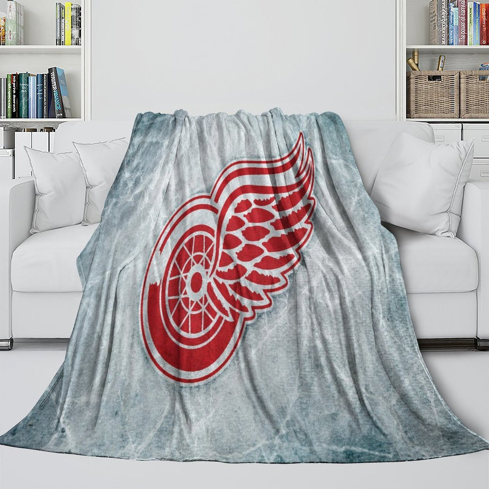 Detroit Red Wings Blanket Flannel Throw Kids Room Decoration (Online Order Only)