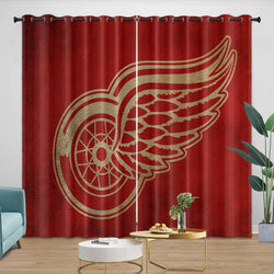 Detroit Red Wings Curtains Blackout Window Drapes Room Decoration (Online Order Only)