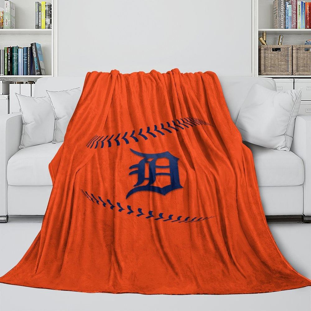Detroit Tigers Blanket Flannel Throw Room Decoration (Online Order Only)