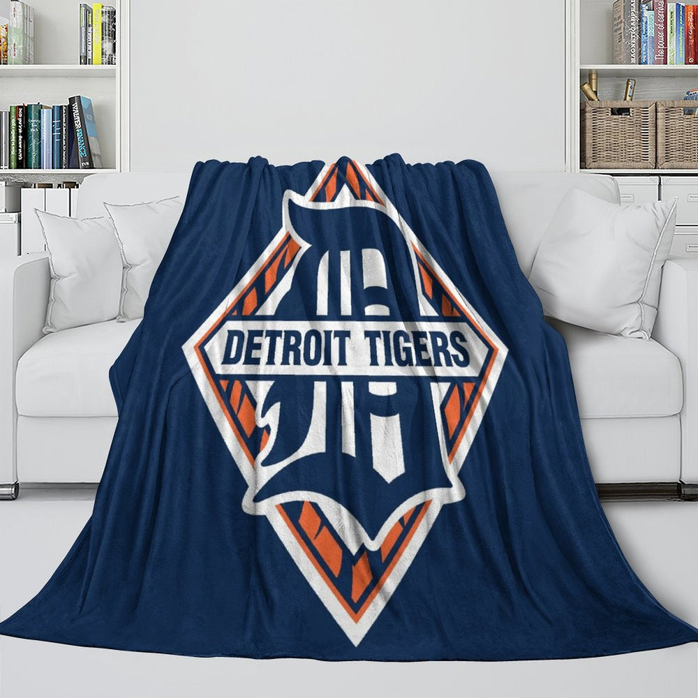 Detroit Tigers Blanket Flannel Throw Room Decoration (Online Order Only)
