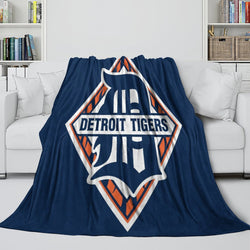 Detroit Tigers Blanket Flannel Throw Room Decoration (Online Order Only)