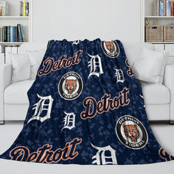 Detroit Tigers Blanket Flannel Throw Room Decoration (Online Order Only)