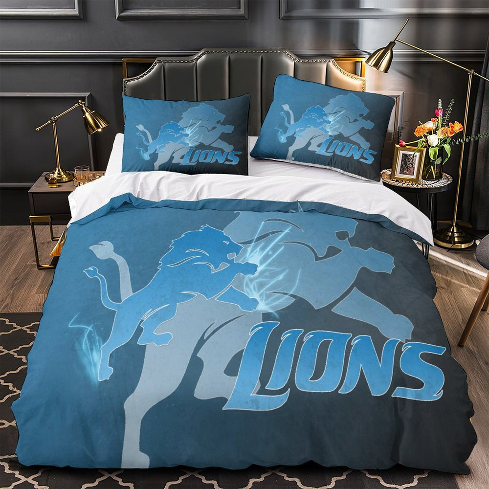 Detroit Lions Bedding Set Duvet Cover Without Filler (Online Order Only)