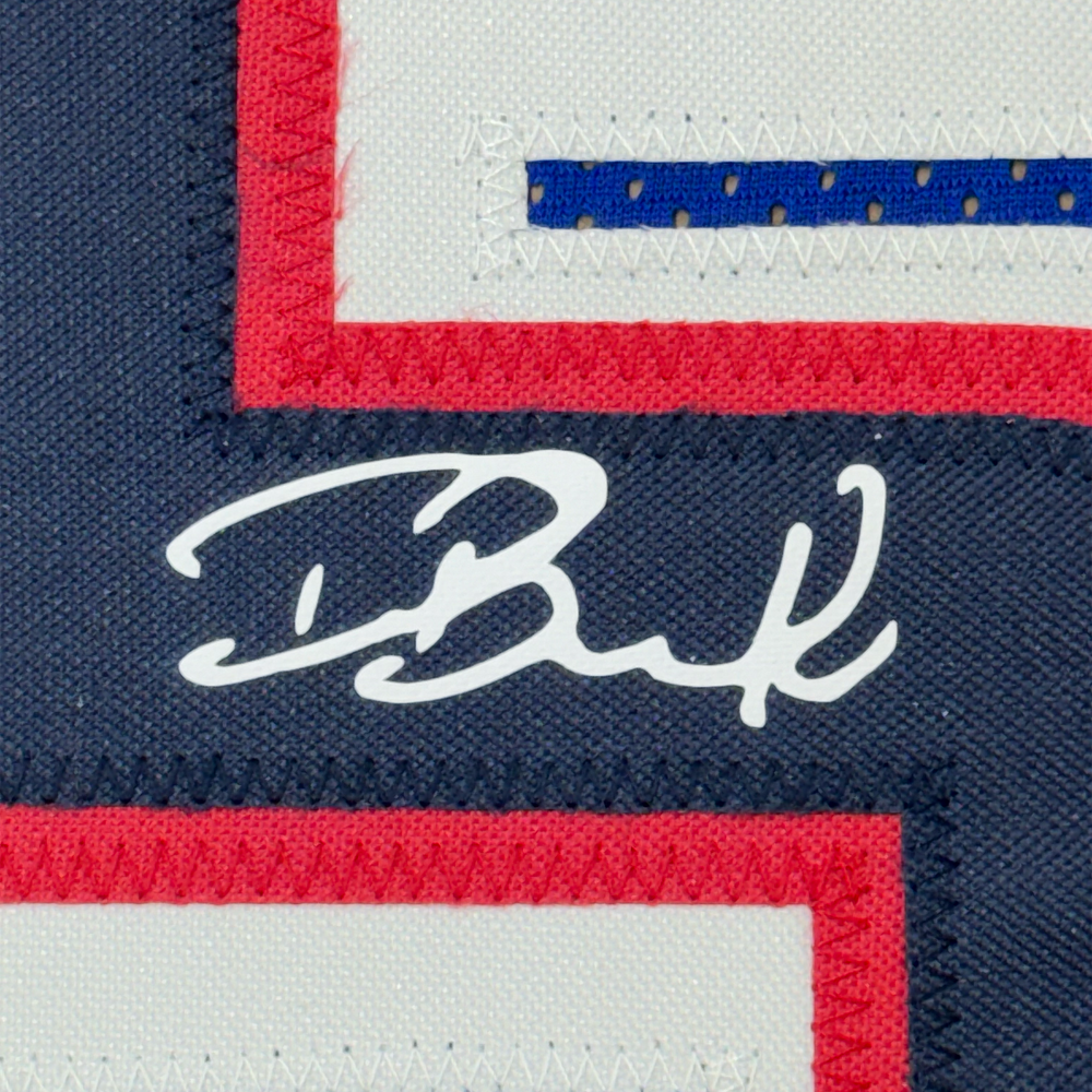 Framed Facsimile Autographed Devin Booker 35x39 2024 United States Team USA Blue Reprint Laser Auto Basketball Jersey (ONLINE ORDER ONLY)