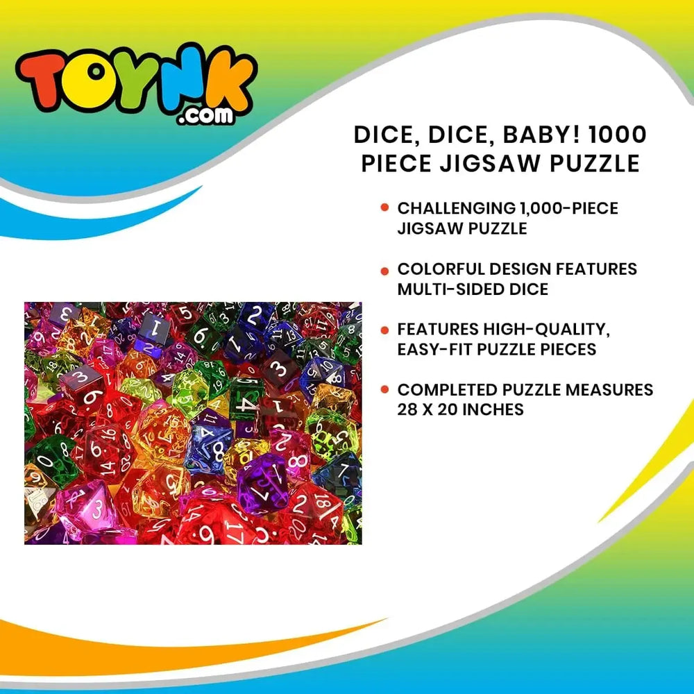 Dice, Dice, Baby 1000 Piece Jigsaw Puzzle Toynk (ONLINE ORDER ONLY)