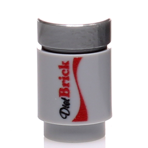 Printed Diet Brick Soda Can made using LEGO parts - B3 Customs (Online Order Only)