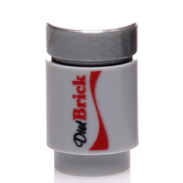 Printed Diet Brick Soda Can made using LEGO parts - B3 Customs (Online Order Only)