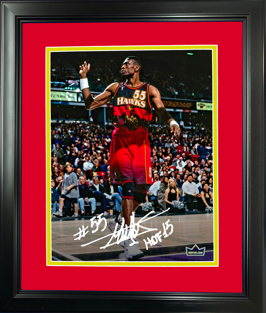 Framed Dikembe Mutombo Facsimile Laser Engraved Signature Auto 11"x14" Basketball Photo HOFSM Holo (ONLINE ORDER ONLY)