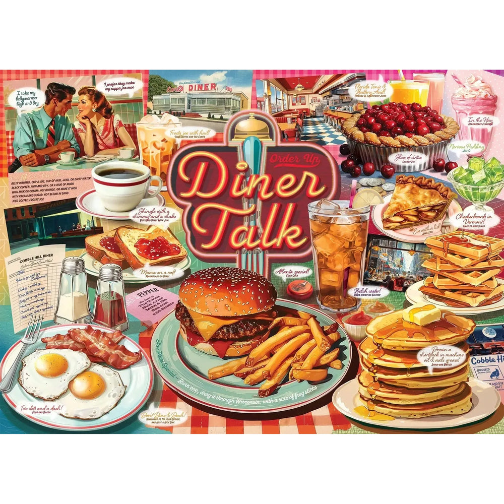 Diner Talk 500 Piece Jigsaw Puzzle Cobble Hill (ONLINE ORDER ONLY)