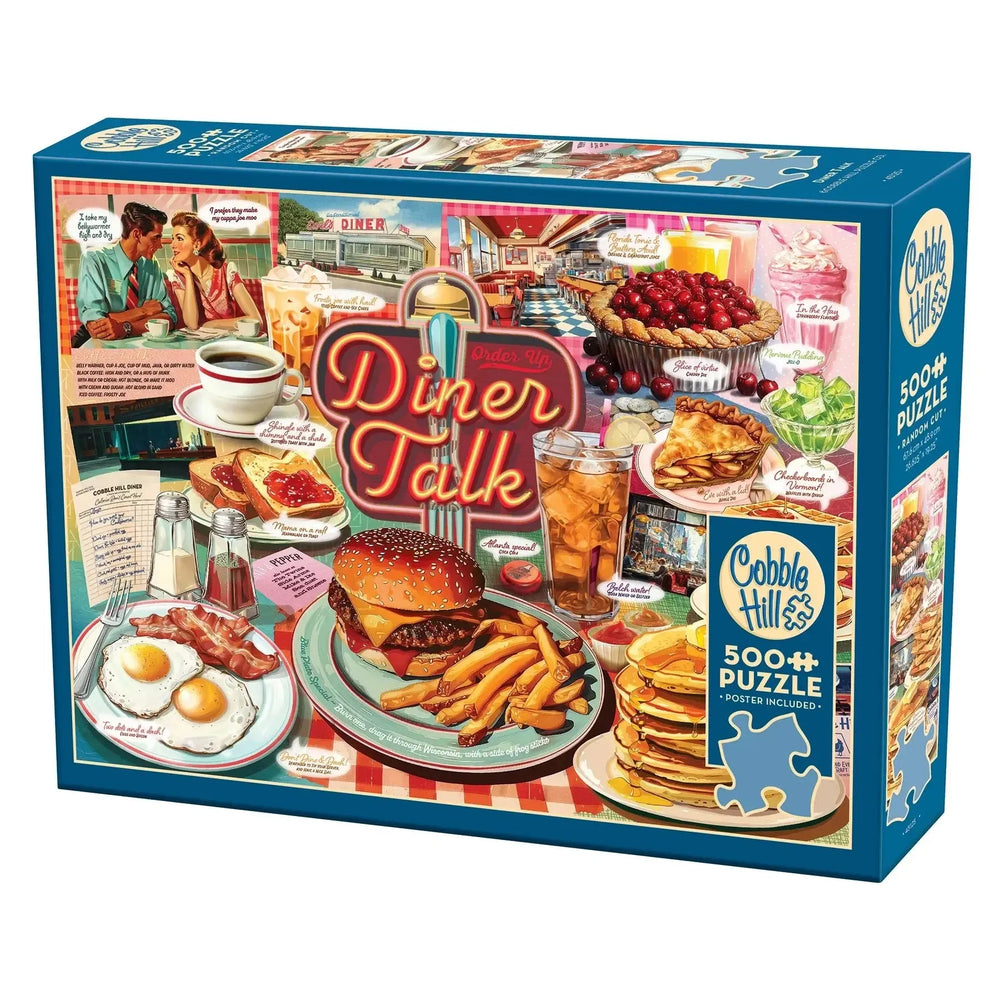 Diner Talk 500 Piece Jigsaw Puzzle Cobble Hill (ONLINE ORDER ONLY)