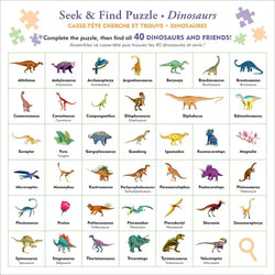 Dinosaurs 100 Piece Seek & Find Jigsaw Puzzle Peter Pauper