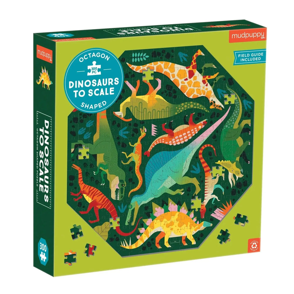 Dinosaurs to Scale 300 Piece Octagon Jigsaw Puzzle Mudpuppy (ONLINE ORDER ONLY)