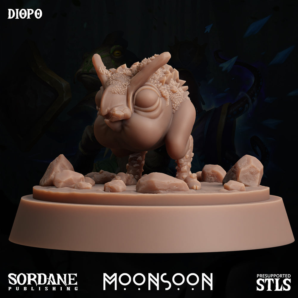 3D Printed Sordane Publishing Diopo Moonsoon 28 32mm D&D (Online Only)