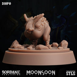 3D Printed Sordane Publishing Diopo Moonsoon 28 32mm D&D (Online Only)