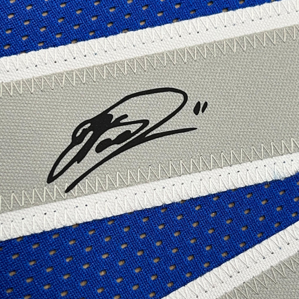 Framed Facsimile Autographed Dirk Nowitzki 35x39 Dallas Blue Reprint Laser Auto Basketball Jersey (ONLINE ORDER ONLY)