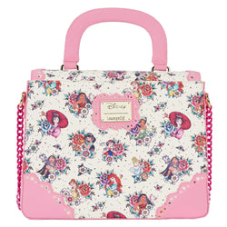 Disney Princess Floral Tattoo Pattern Crossbody Bag by Loungefly (Online Order Only)