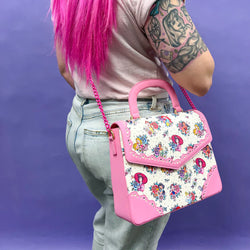 Disney Princess Floral Tattoo Pattern Crossbody Bag by Loungefly (Online Order Only)