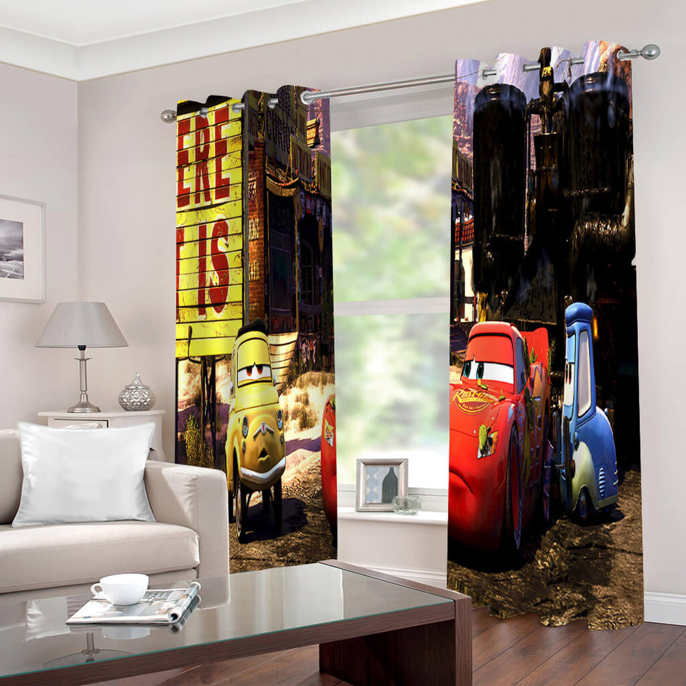 Disney Cars Curtains Cosplay Blackout Window Drapes for Room Decoration (Online Order Only)