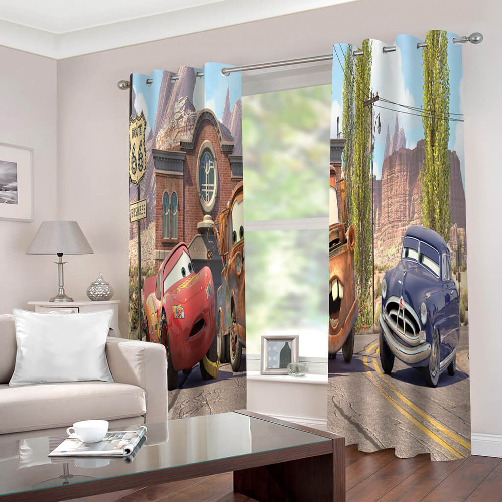 Disney Cars Curtains Cosplay Blackout Window Drapes for Room Decoration (Online Order Only)