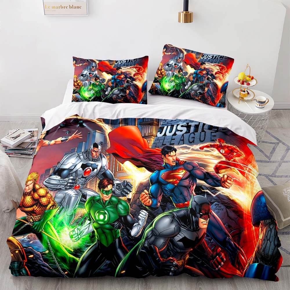 Disney Justice League Bedding Set Quilt Duvet Cover Throw Bedding Sets (Online Order Only)