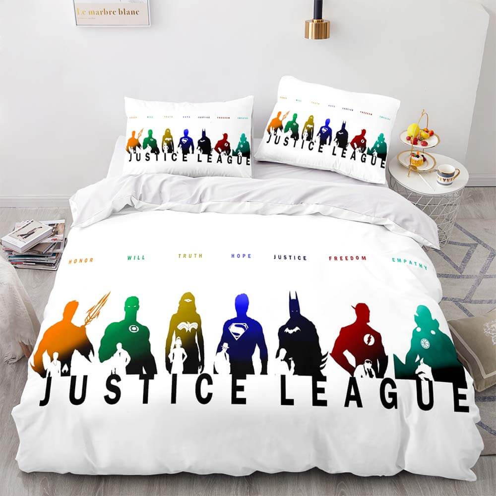 Disney Justice League Bedding Set Quilt Duvet Cover Throw Bedding Sets (Online Order Only)