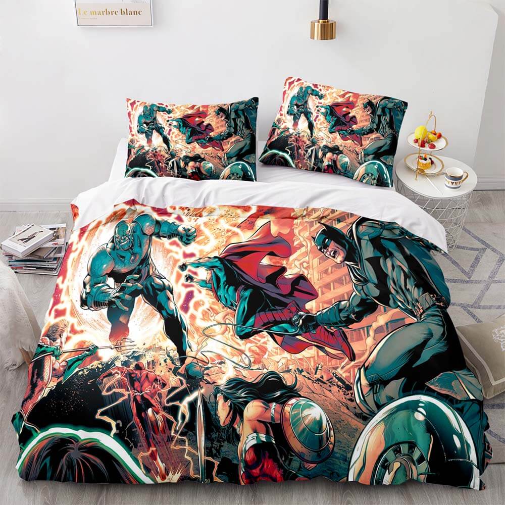Disney Justice League Bedding Set Quilt Duvet Cover Throw Bedding Sets (Online Order Only)
