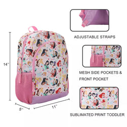 Disney Princess AOP 14" Youth Backpack (Online Order Only)