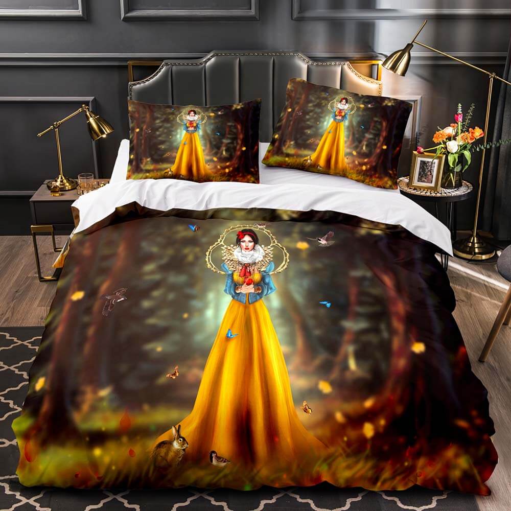 Princess Snow White Cinderella Belle Bedding Set Duvet Cover Sets (Online Order Only)