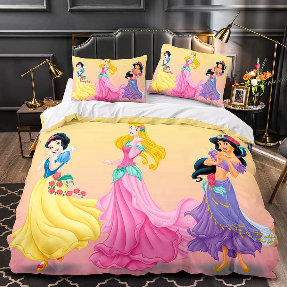 Princess Snow White Cinderella Belle Bedding Set Duvet Cover Sets (Online Order Only)
