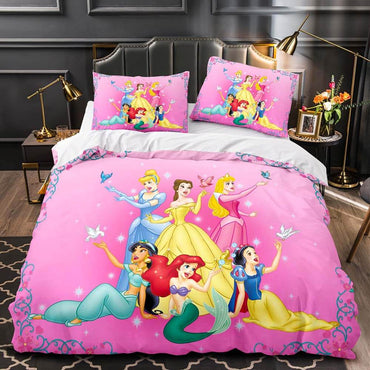 Princess Snow White Cinderella Belle Bedding Set Duvet Cover Sets (Online Order Only)