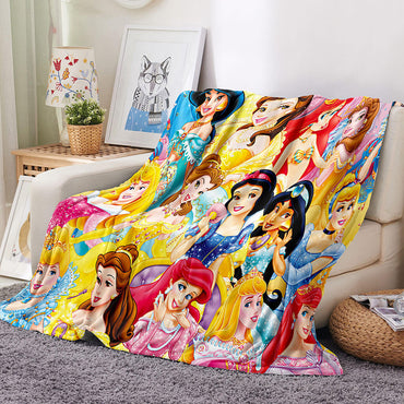 Disney Princesses Blanket Flannel Fleece Throw Blanket Room Decoration (Online Order Only)