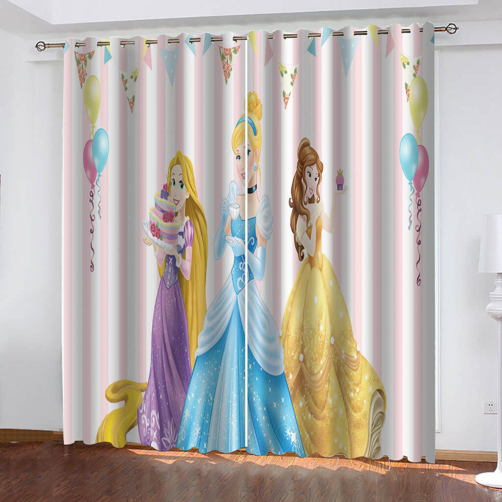 Disney Princess Curtains Cosplay Blackout Window Drapes Room Decoration (Online Order Only)