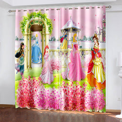 Disney Princess Curtains Cosplay Blackout Window Drapes (Online Order Only)