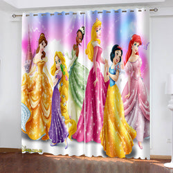 Disney Princess Curtains Cosplay Blackout Window Drapes (Online Order Only)